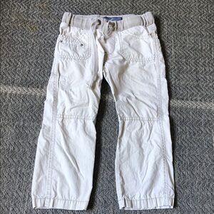 Kids light cream summer Drawstring Waist Pants